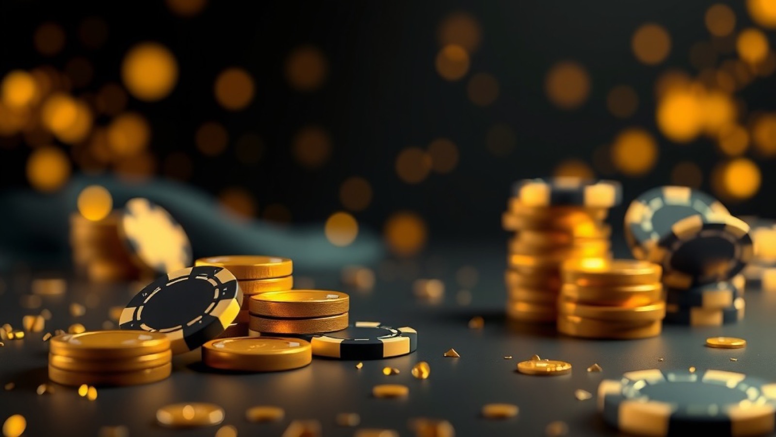 CT999 app login with gold chips and cyan rim light on a dark casino floor